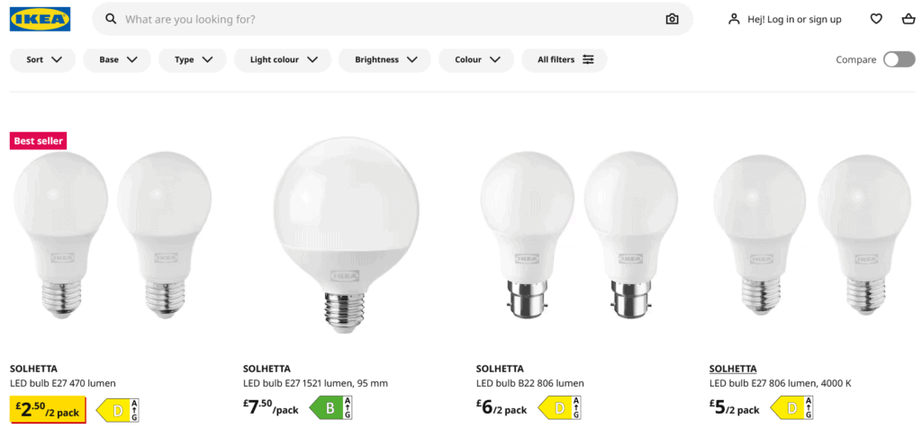 IKEA led light bulbs