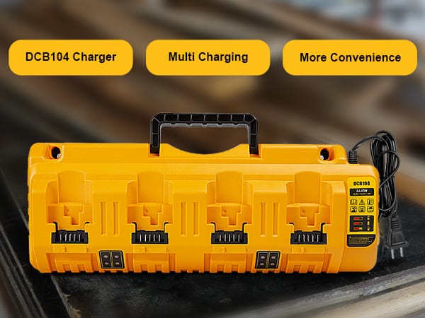 DeWALT DCB104 4 Port Durable Multiport Recharging Simultaneous