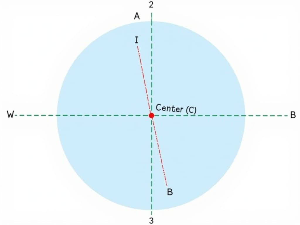 how to find center of circle