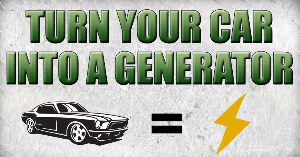 use your car as a generator