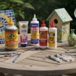 Best glue for outdoor crafts – waterproof adhesives for garden art, wood, and glass projects.