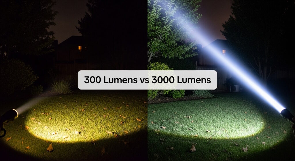 300 Lumens vs 3000 Lumens