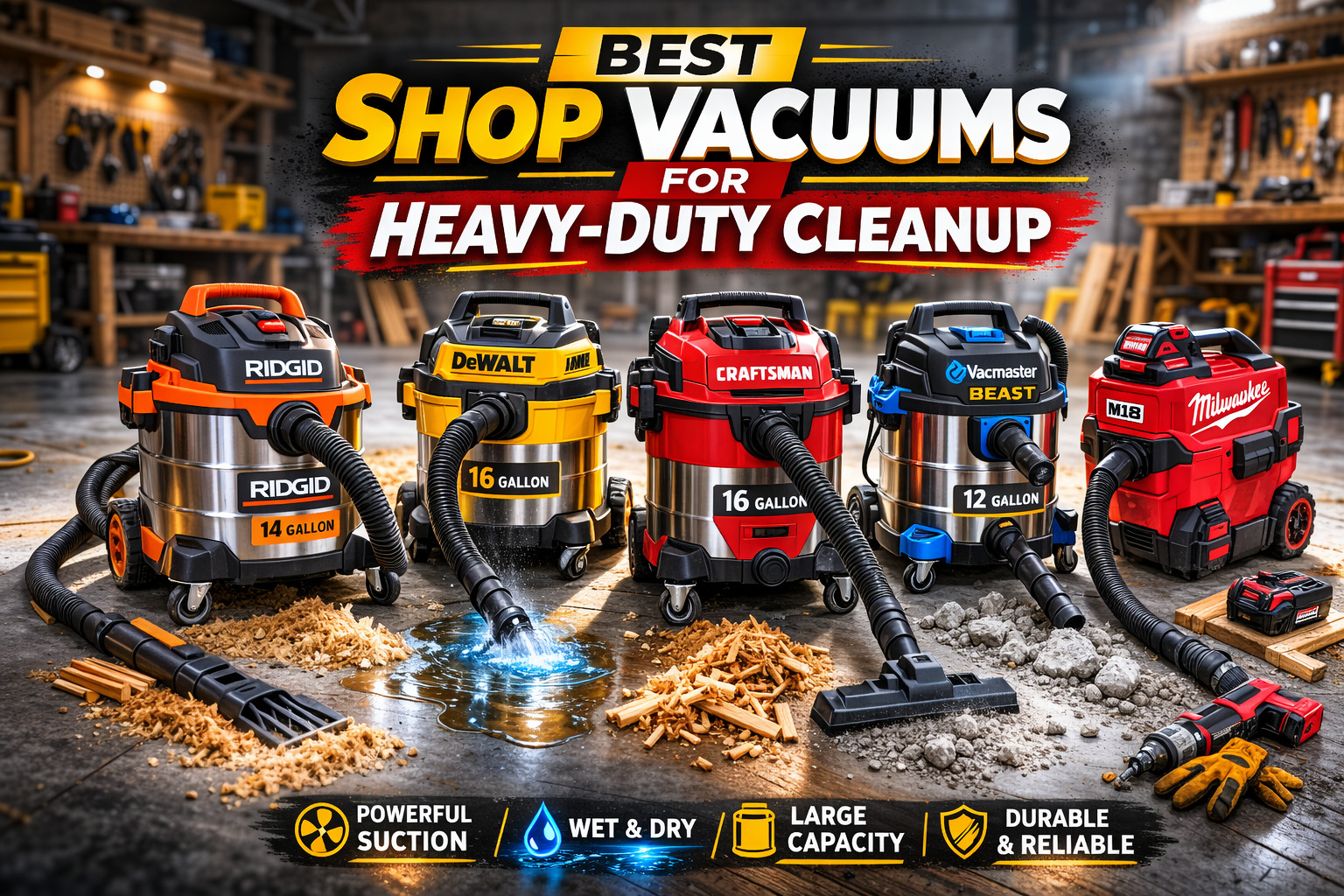 Best Shop Vacuums for Heavy-Duty Cleanup