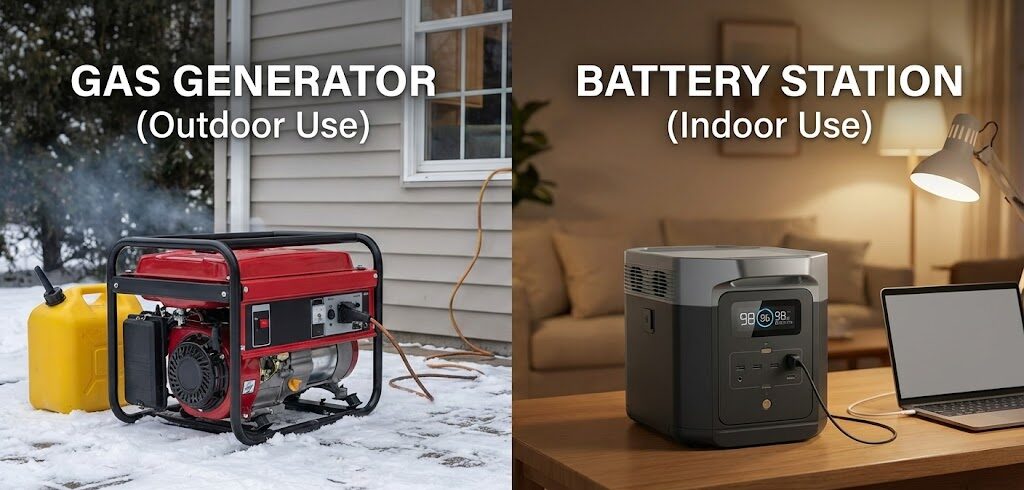 Gas Generator vs. Battery Station