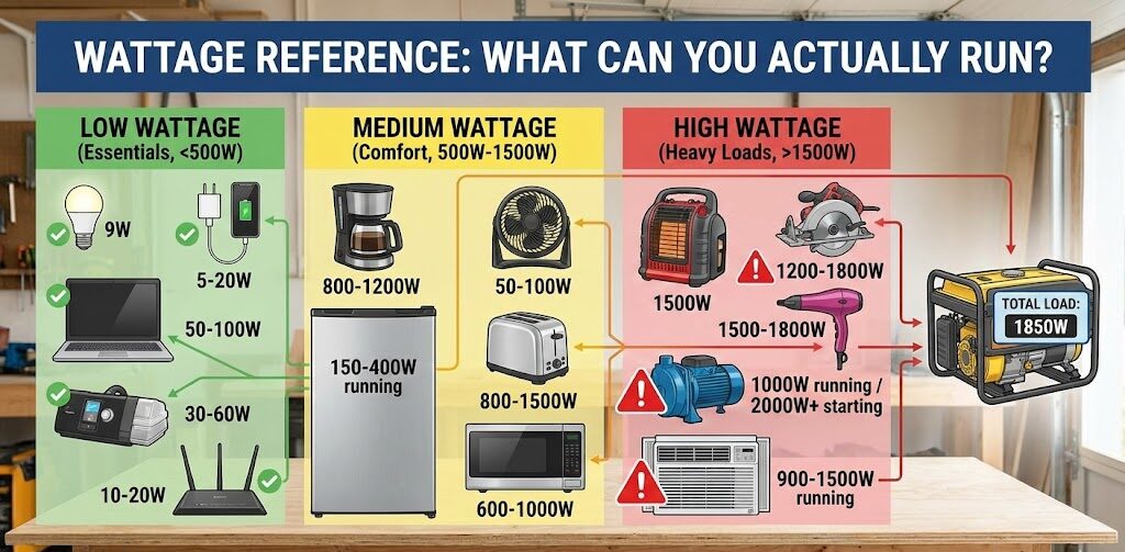 Wattage Reference: What Can You Actually Run