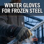 Winter work gloves designed for handling metal in freezing weather conditions.