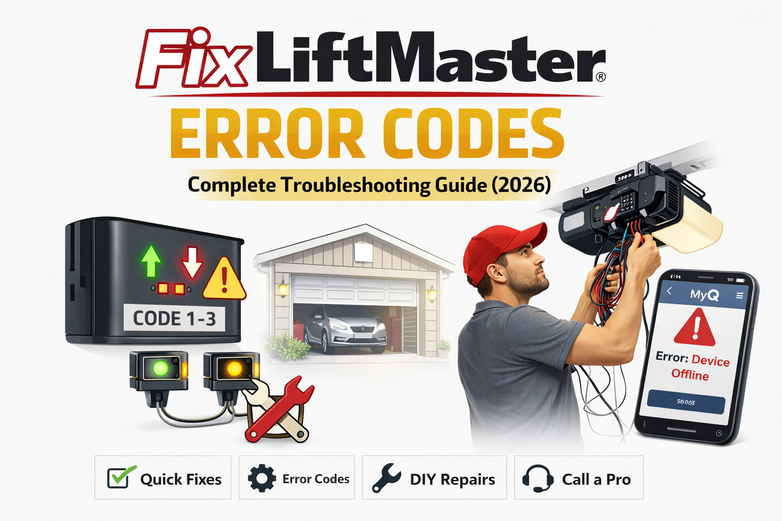 LiftMaster Error Codes Full List + Easy Fixes