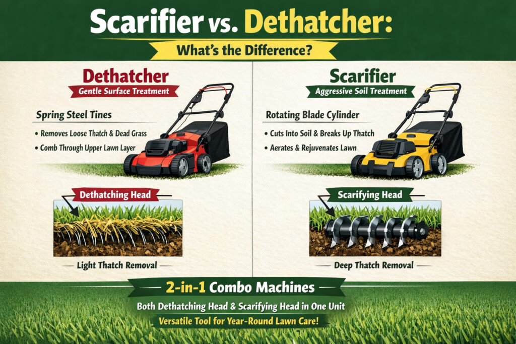 Scarifier vs. Dethatcher