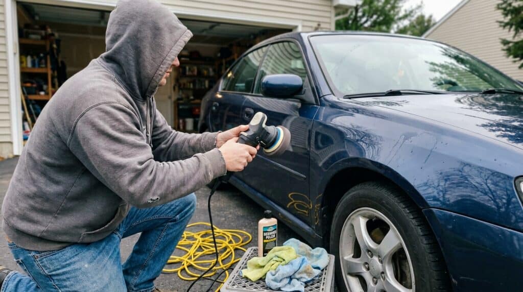 Beginner car polishing 