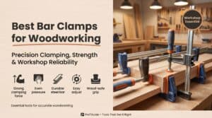 High-quality bar clamps for woodworking projects and precise assembly.