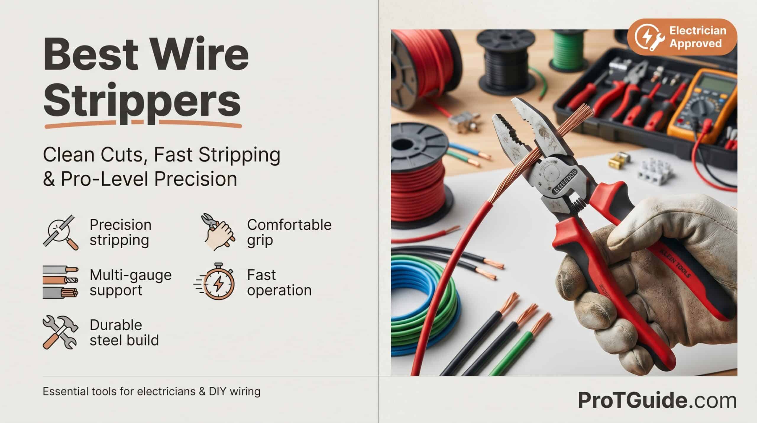 High-quality wire strippers for electrical work and DIY projects.
