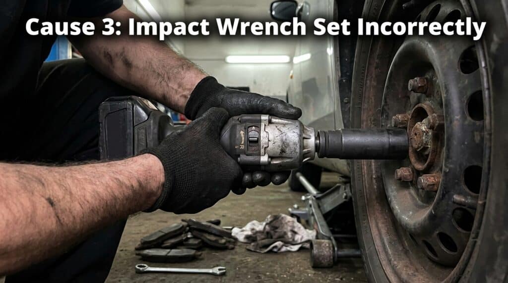 Impact Wrench Is Set Incorrectly