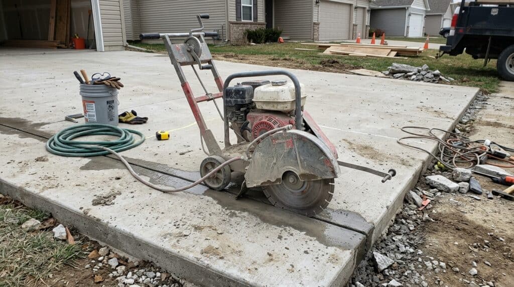 Walk-Behind Concrete Saw